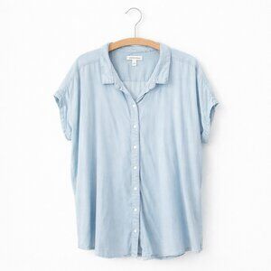 ALEXANDER JORDAN | Chambray Buttonup Short Sleeve Shirt - Women’s 2X
